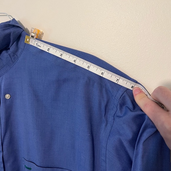 Tommy Hilfiger Button Down Oxford Shirt in Blue. Size L. - Picture 5 of 6